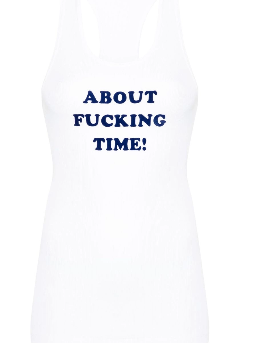 Cheap McCartney tank Women slogan-print top Stella 0818